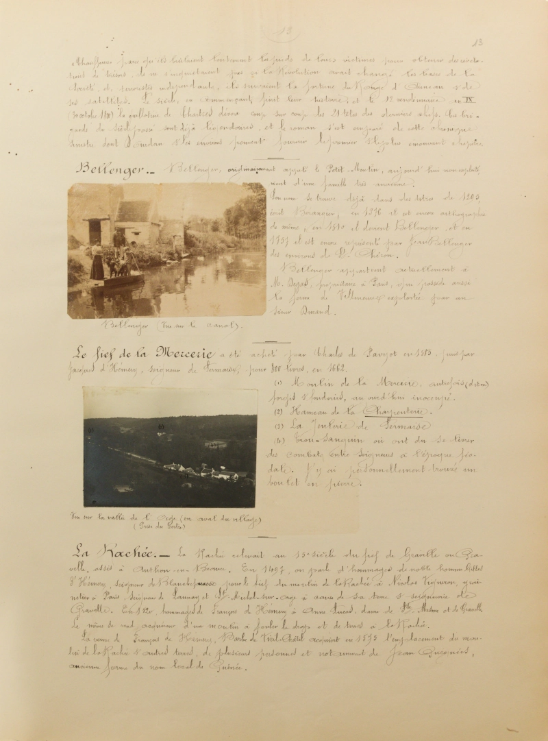 Manuscrit original de Martin Eugène Legrand, feuillet 13/36